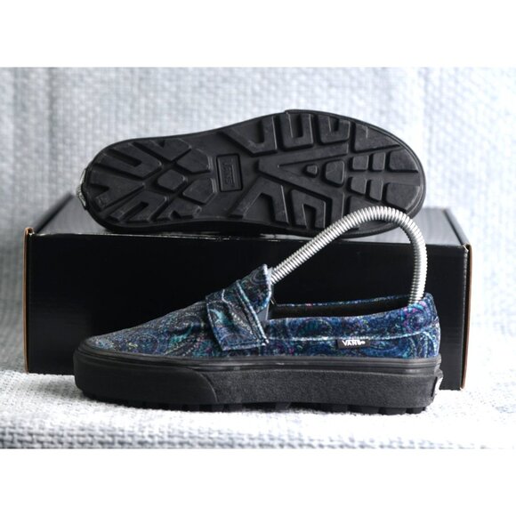 New! Size: 4.5 Men/6 Women | VANS Style 53 Velvet Shoes Paisley | Blue Color - Picture 14 of 14